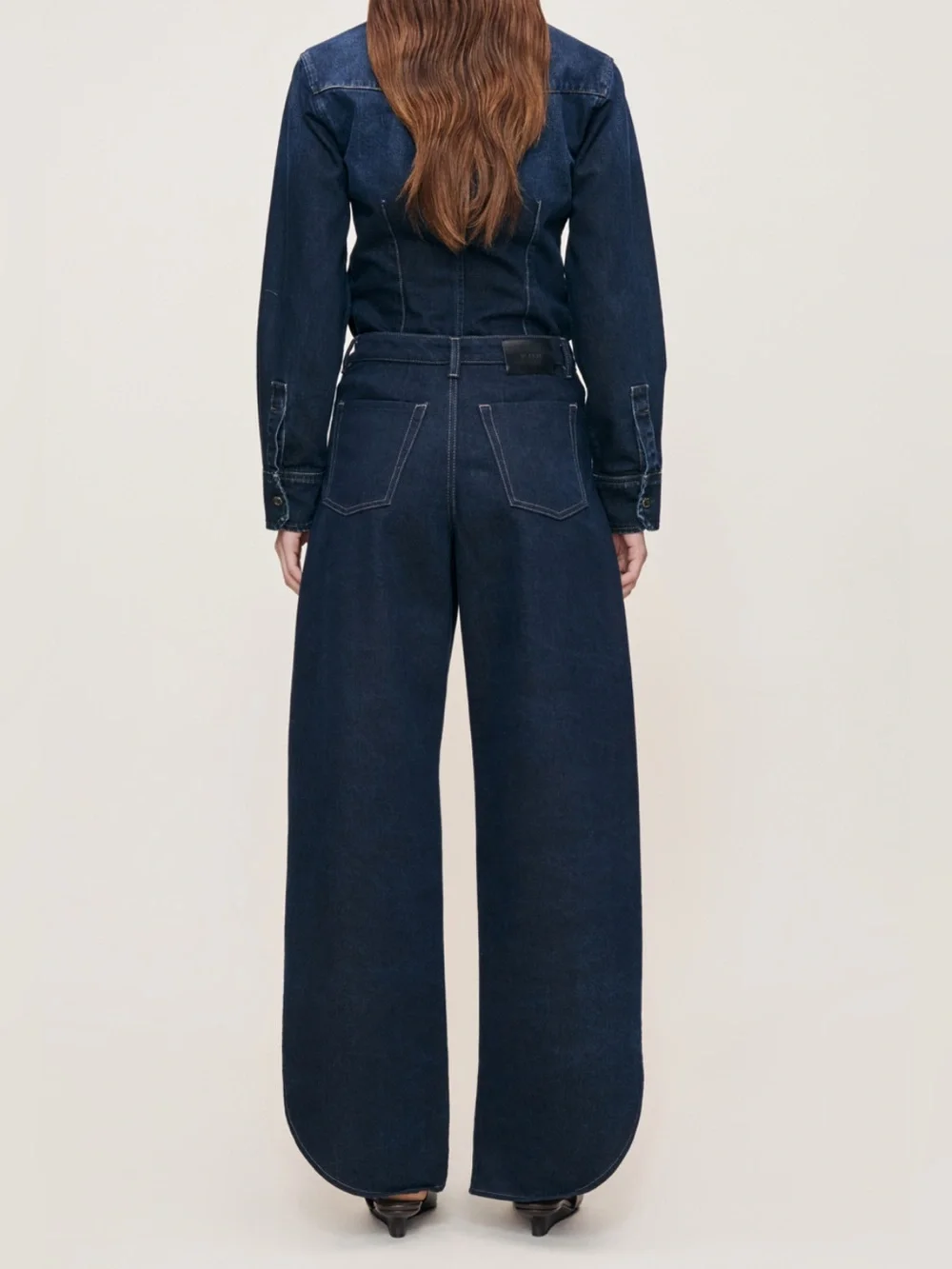 Dl1961 barrel Dark Indigo Wide-Leg Jeans citizens of humanity agolde mother ruti